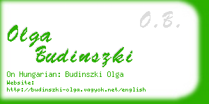 olga budinszki business card